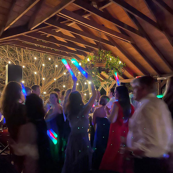 people dancing to a DJ at a wedding in the DFW Metroplex