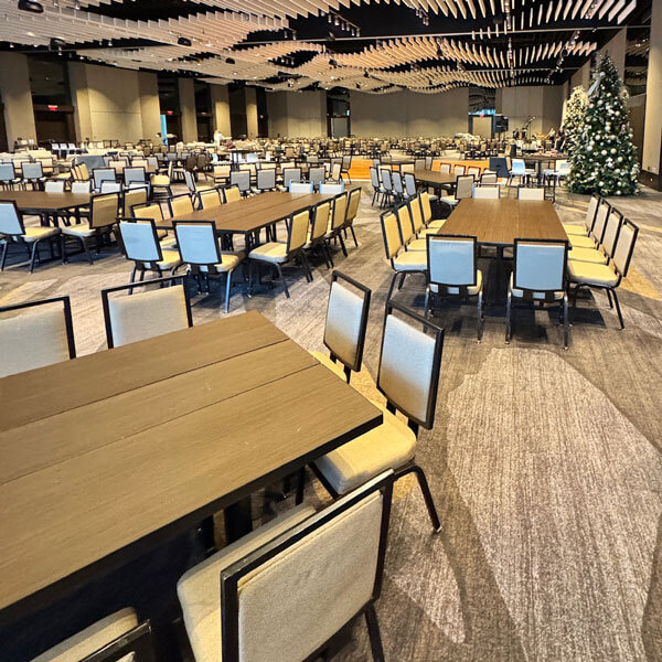 round, square, rectangular, high tops, and more table rental options