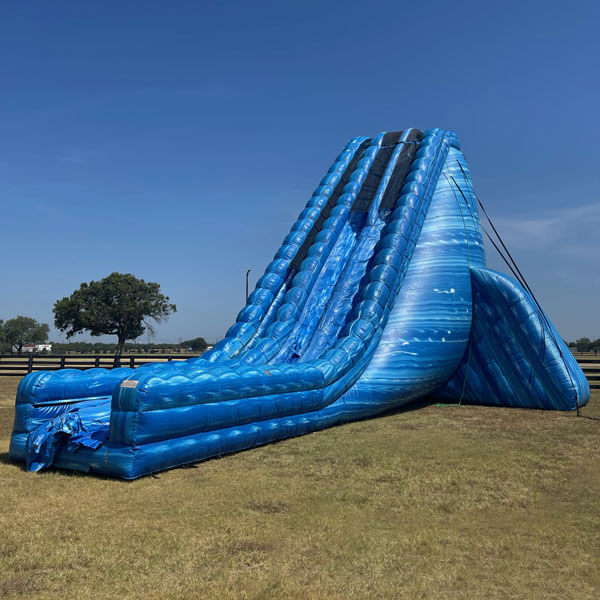 huge inflatable slide outdoors