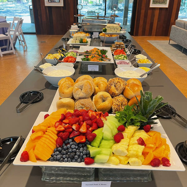 food buffet at an event planned by Total Events DFW in Dallas, TX