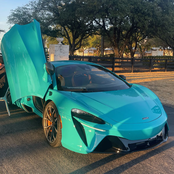 luxury car at a corporate event